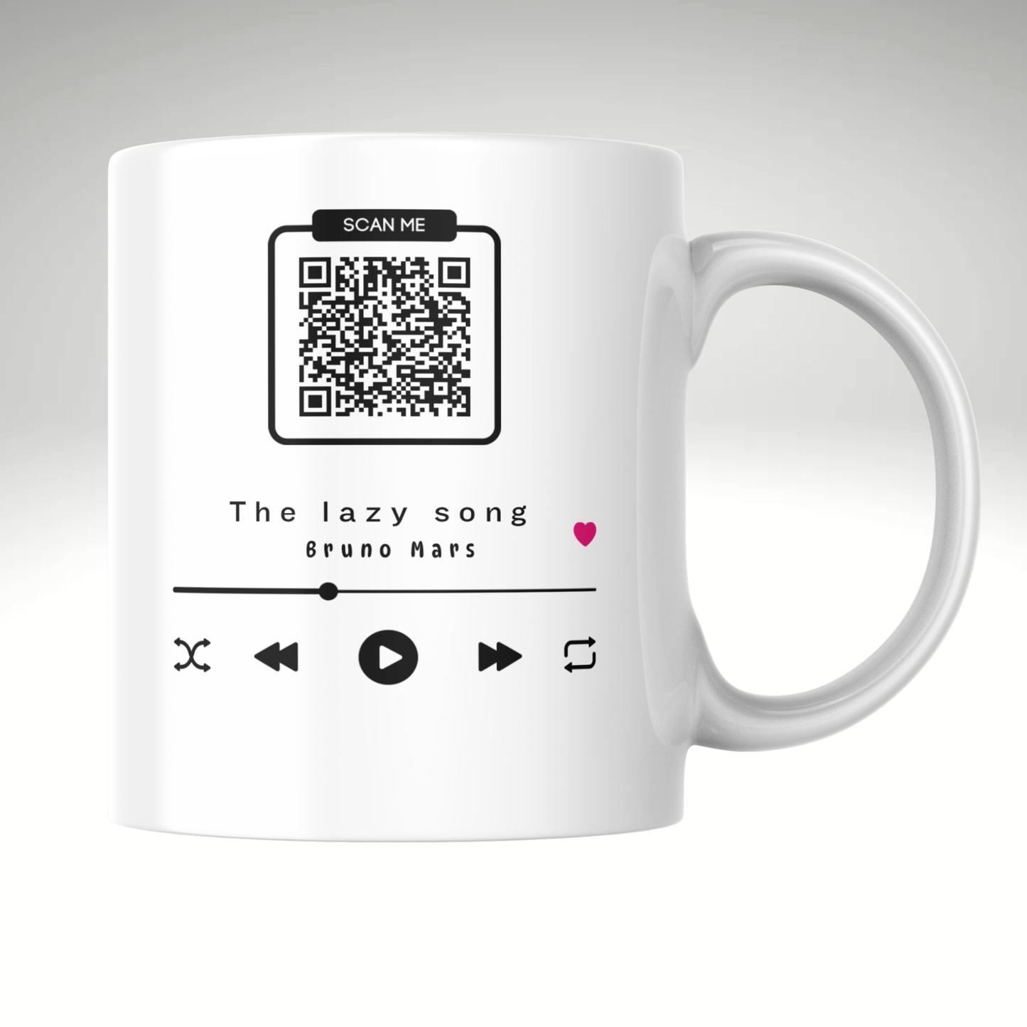 Lyrics Mug with Spotify QR Code – Personalized Coffee Mug