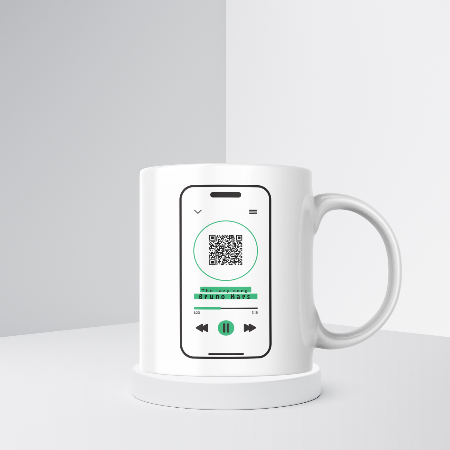 Lyrics Mug with Spotify QR Code – Personalized Coffee Mug