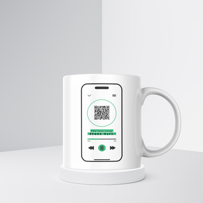 Lyrics Mug with Spotify QR Code – Personalized Coffee Mug