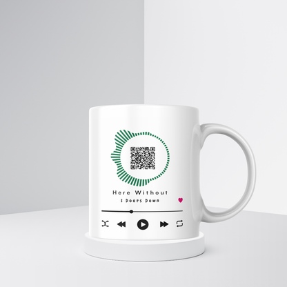 Lyrics Mug with Spotify QR Code – Personalized Coffee Mug