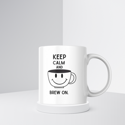 Keep Calm and Brew On Coffee Mug