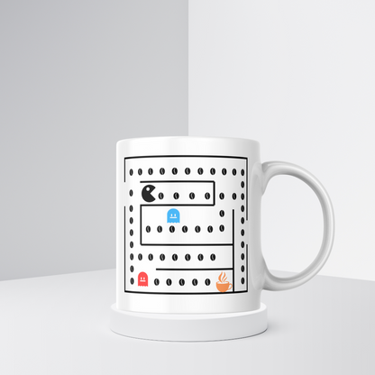 Pac-Man Inspired Coffee Mug - Powered Up by Coffee